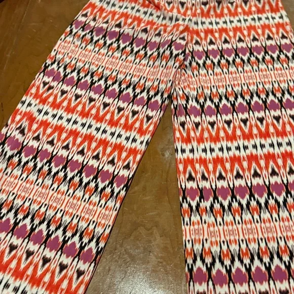 Boston Proper Red and Purple Patterned Pants - Picture 6 of 14
